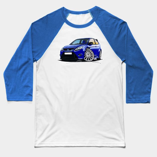 Ford Focus (Mk2) RS Blue Baseball T-Shirt by y30man5